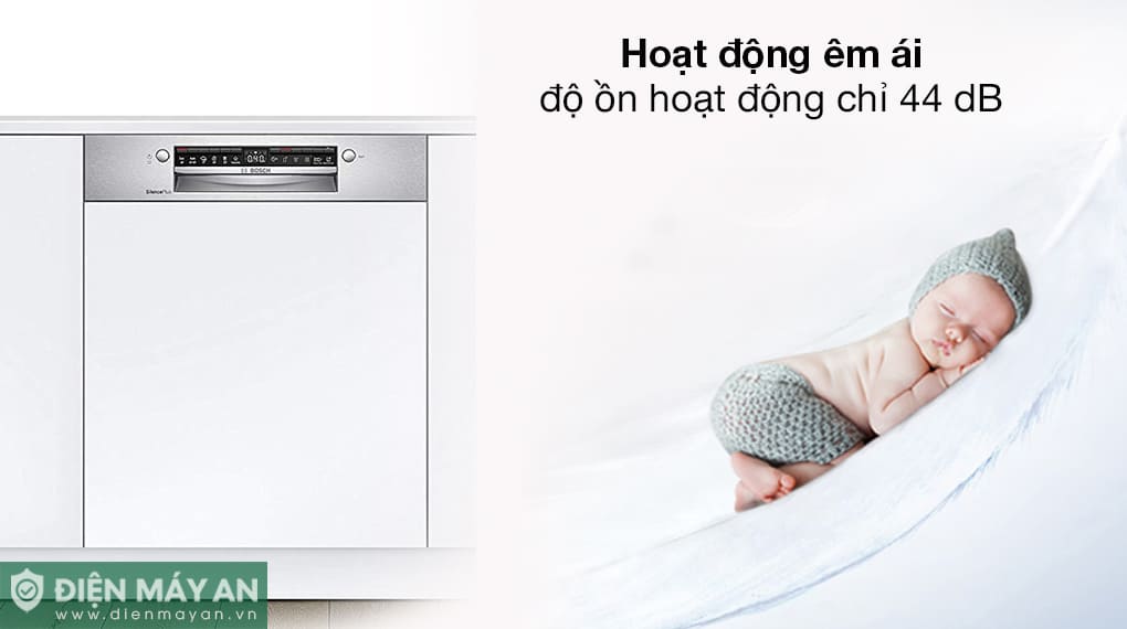 Máy rửa bát bán âm Bosch Serie 4 SMI4HCS48E